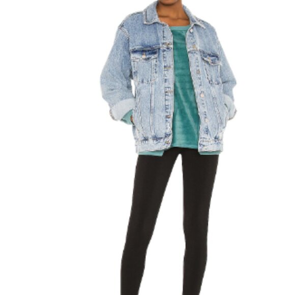 Free People Movement Sweater Women's Small teal green Strive On Velvet Pullover - Picture 12 of 12